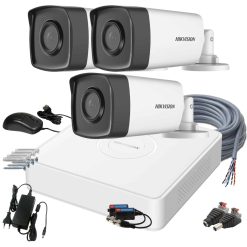 3 Kameras Hikvision Kamerarendszer 5mp Es Hd Tvi Kulteri Belteri Nagylatoszogu Kamerakkal