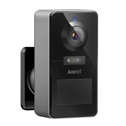 Arenti Power1 WiFi 2K 5G kültéri IP kamera - Mozgásérzékelés AI-val, 6 hónapos vezeték nélküli működés, kétirányú audio, éjszakai látás, felhőtárolás és hangvezérlés támogatása