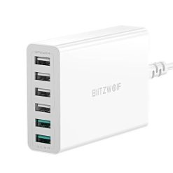 Blitzwolf BW-S15 töltő, 6x USB, QC 3.0, 60 W (fehér)