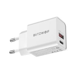 Blitzwolf BW-S20 falitöltő, USB, USB-C, 20W (fehér)