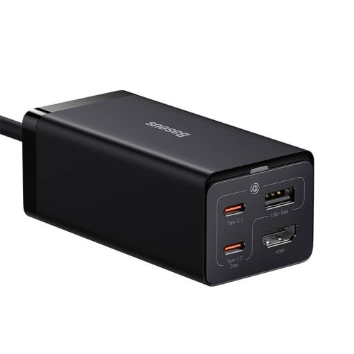 Baseus GaN5 Pro asztali gyorstöltő USB + 2x USB-C + HDMI, 67W (fekete) - Image 4