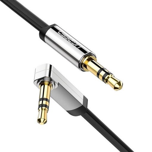 UGREEN mini jack 3.5mm AUX lapos kábel, 3m, fekete