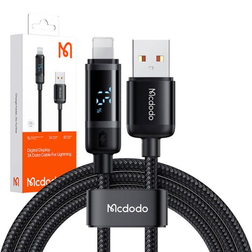 Mcdodo CA-5000 kábel, USB-A - Lightning, 1,2m, fekete - Image 4