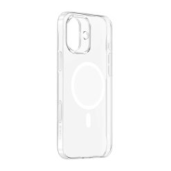 Baseus iP16 TouchButton mágneses telefontok, átlátszó