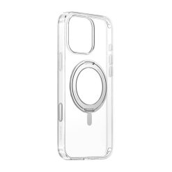 Baseus SkyRing 360° iP16 Pro mágneses tok állvánnyal, átlátszó