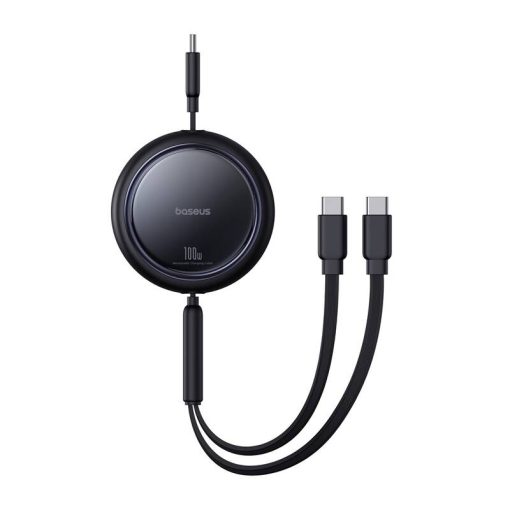 Baseus USB-C 2W1 Baseus Bright Mirror kábel, C+C, 100W, 1m, fekete