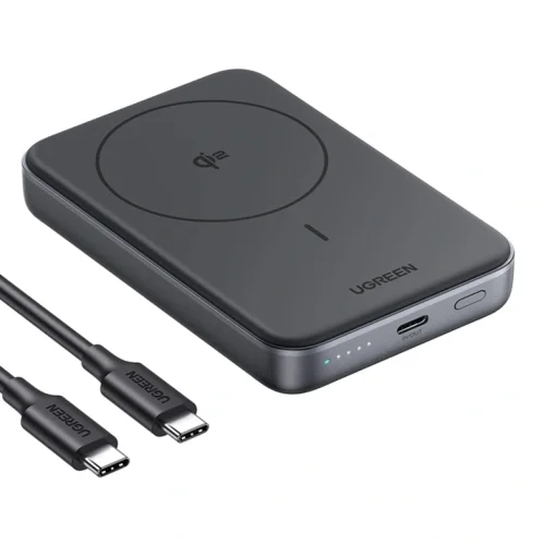 UGREEN PB761 MagSafe mágneses powerbank, 10000 mAh, 30W, Qi2, fekete