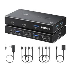 UGREEN AK502 KVM kapcsoló, 2:1, HDMI 2.0
