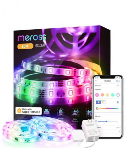 Meross MSL320 okos led szalag, RGB és fehér fény, 5m