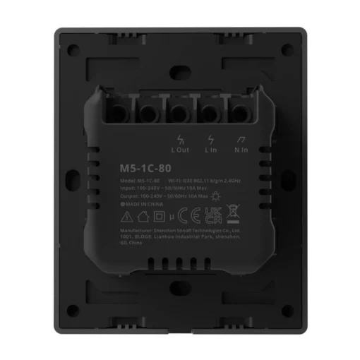 SONOFF SwitchMan M5-3C-80, 1 gombos, sorolható, antracit - Image 6