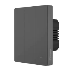 SONOFF SwitchMan M5-3C-80, 3 gombos, sorolható, antracit