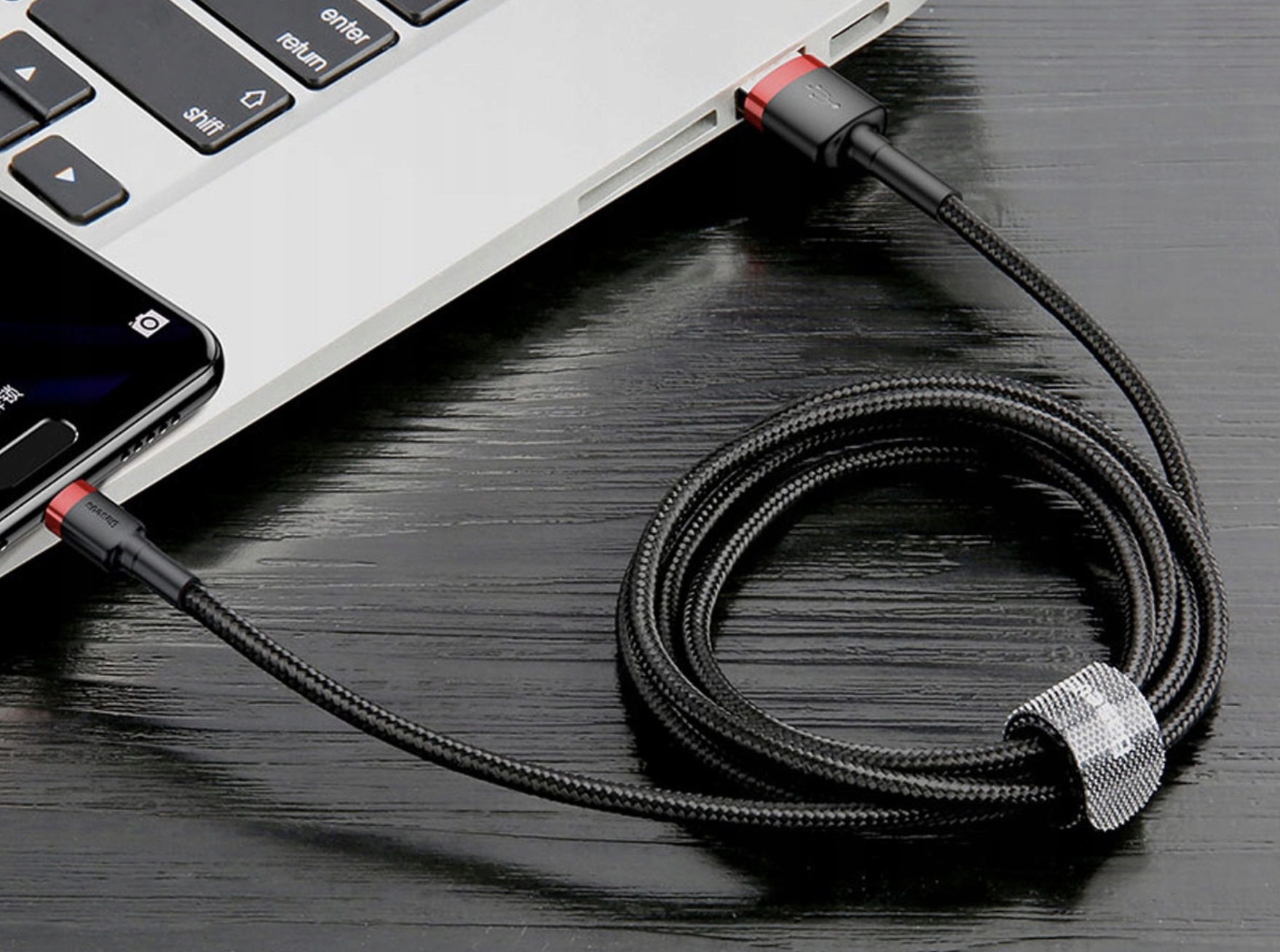 Baseus Cafule kábel USB-C 2A 2m (piros+fekete) 1