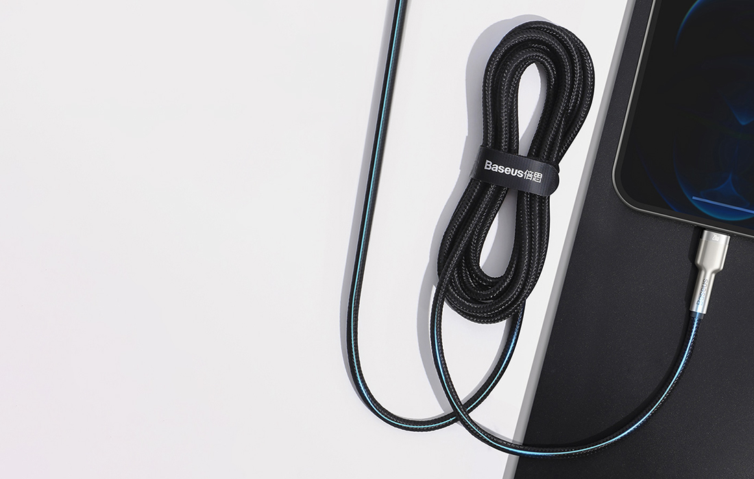Baseus Cafule USB-C kábel, Lightning , PD, 20W, 1m, fehér 2