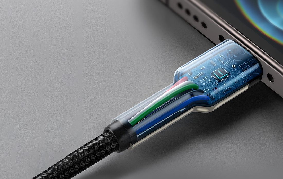 Baseus Cafule USB-C kábel, Lightning , PD, 20W, 1m, fehér 3