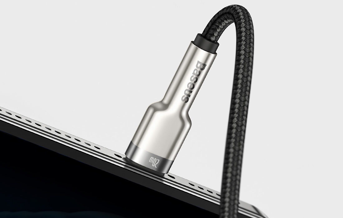 Baseus Cafule USB-C kábel, Lightning , PD, 20W, 1m, fehér 4