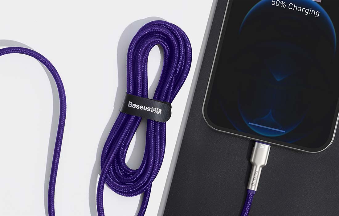 Baseus Cafule USB-C-Lightning kábel, 20W, 2m (lila) 1
