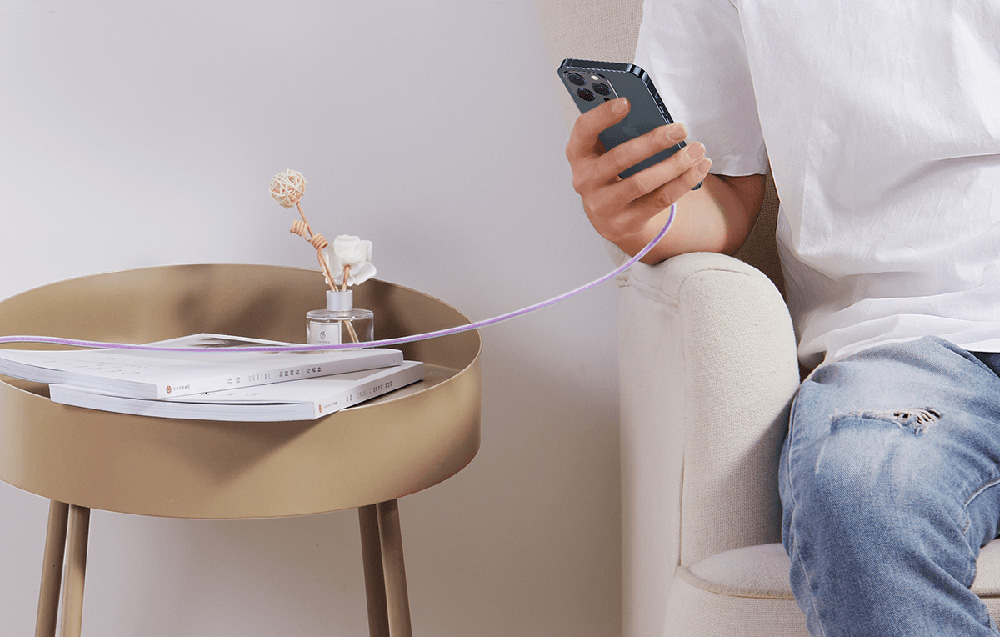 Baseus Dynamic 2 Series USB-C-Lightning kábel 20W, 2m (Lila) 1