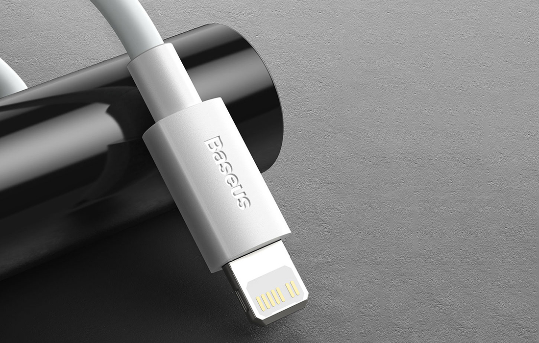 Baseus Simple Wisdom adatkábel kit, 2db, USB to Type-C, 5A, 1,5m, fehér 5