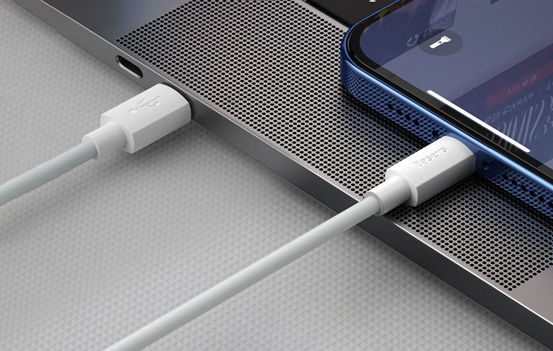 Baseus Simple Wisdom adatkábel kit, 2db, USB to Type-C, 5A, 1,5m, fehér 6
