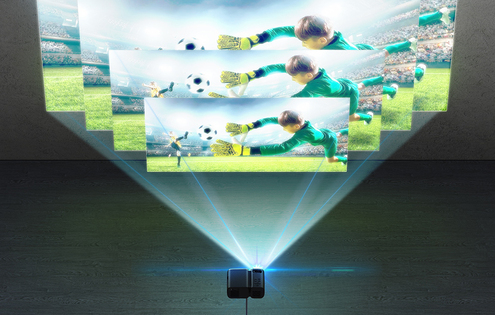 BlitzWolf BW-V3 Mini LED vetítő / projektor, Wi-Fi + Bluetooth (fekete) 3