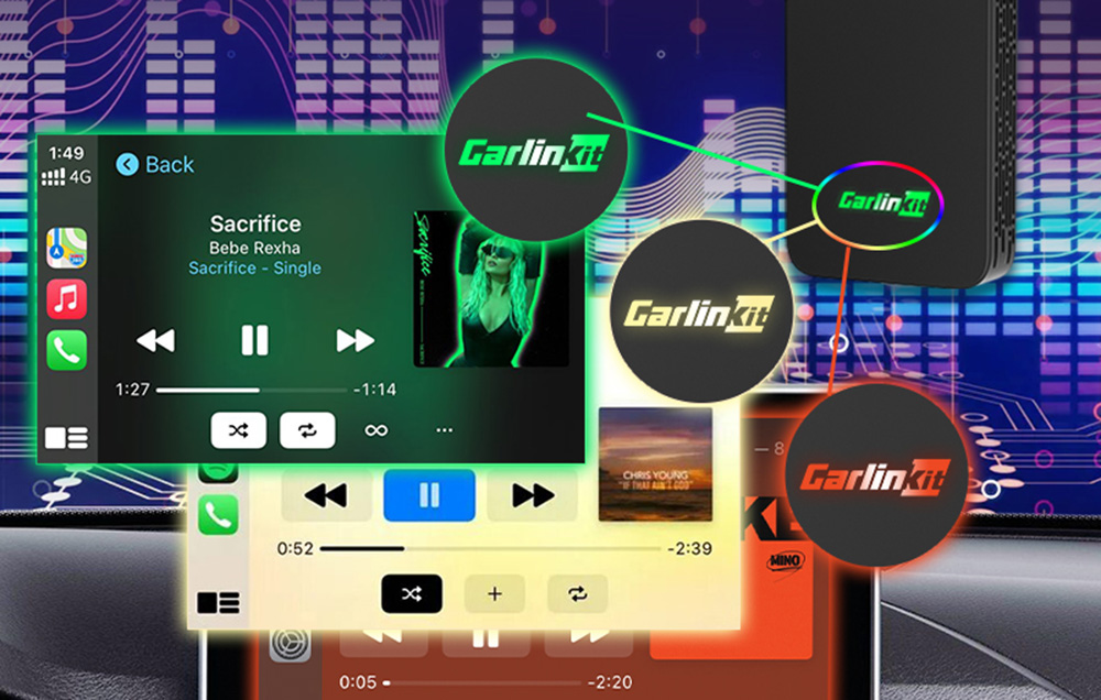 Carlinkit 2AIR vezeték nélküli adapter, Apple Carplay/Android Auto, fekete 4