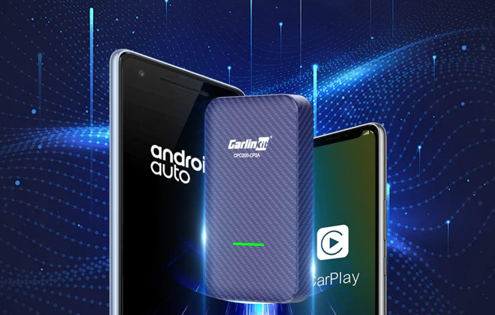 Carlinkit CP2A vezeték nélküli adapter, Apple Carplay/Android Auto, kék 1