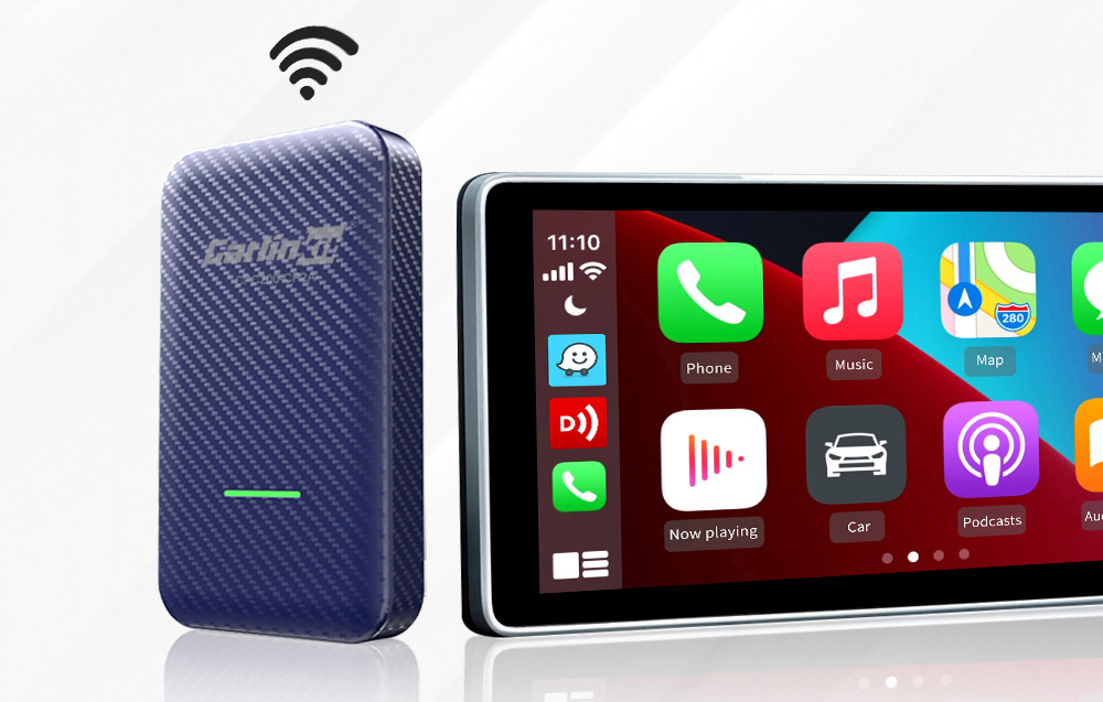 Carlinkit CP2A vezeték nélküli adapter, Apple Carplay/Android Auto, kék 4