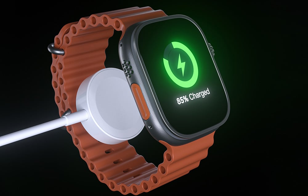 Choetech T400 USB-C Apple Watch töltő (fehér) 2