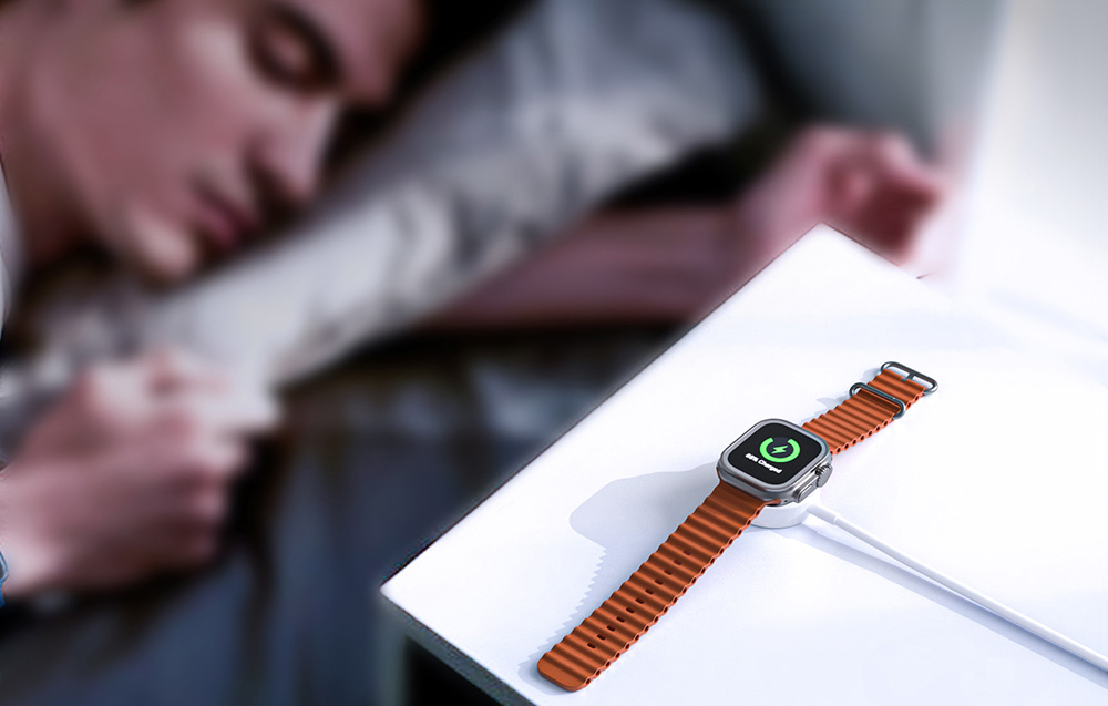 Choetech T400 USB-C Apple Watch töltő (fehér) 3