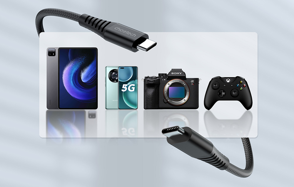 Choetech XCC-1051 USB-C-USB-C kábel, PD, 240W, 1.8m (fekete) 2