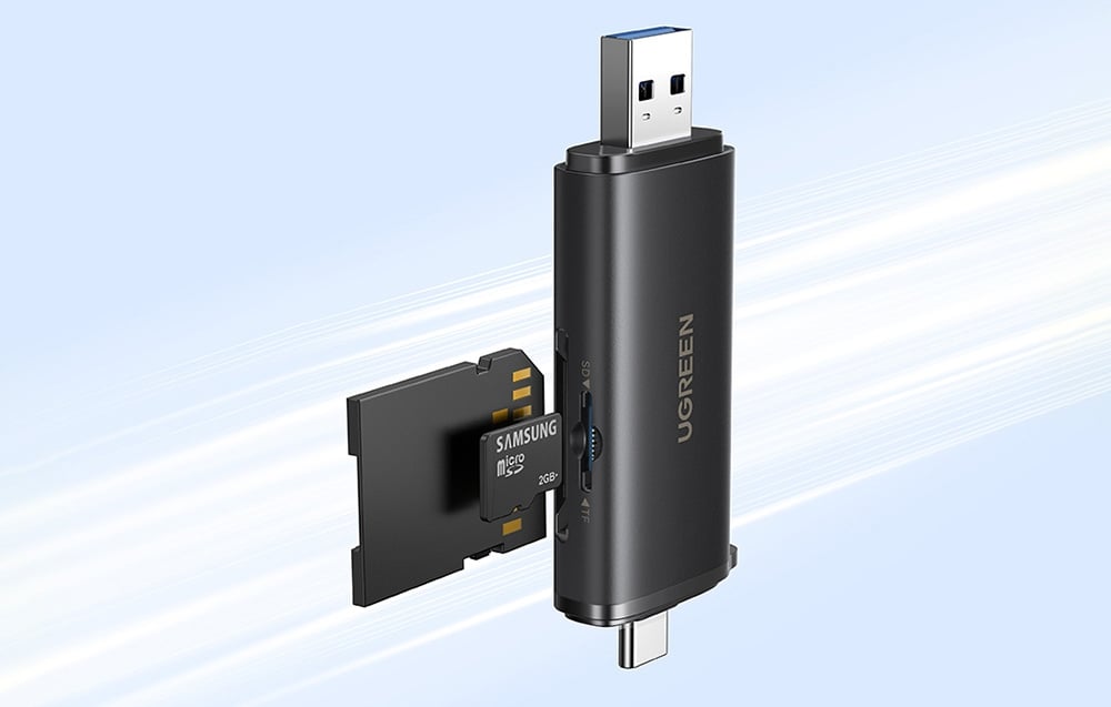 Czytnik kart USB-C/USB-A 2w1 Ugreen CM803, SD+TF 312MB/s 1