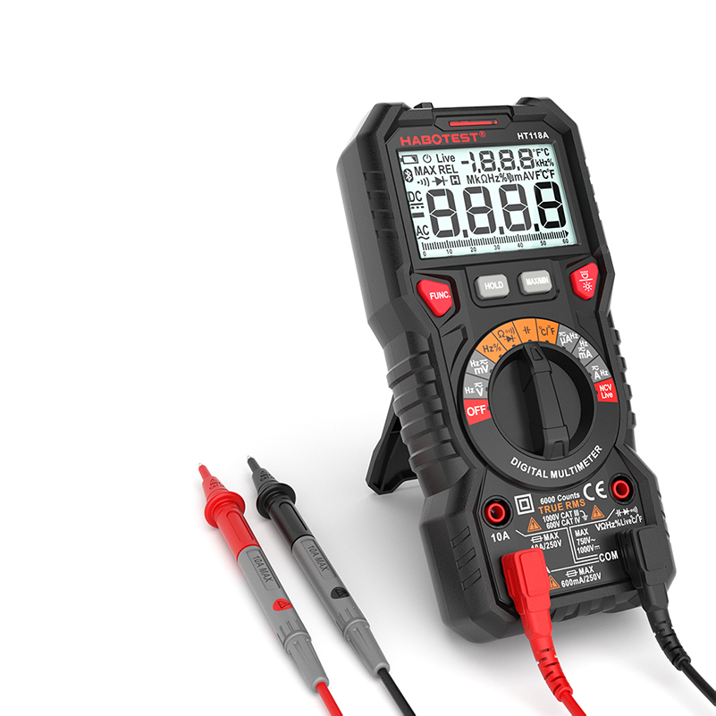 Habotest HT118A True RMS digitális multiméter, LED lámpa, NCV funkció 2