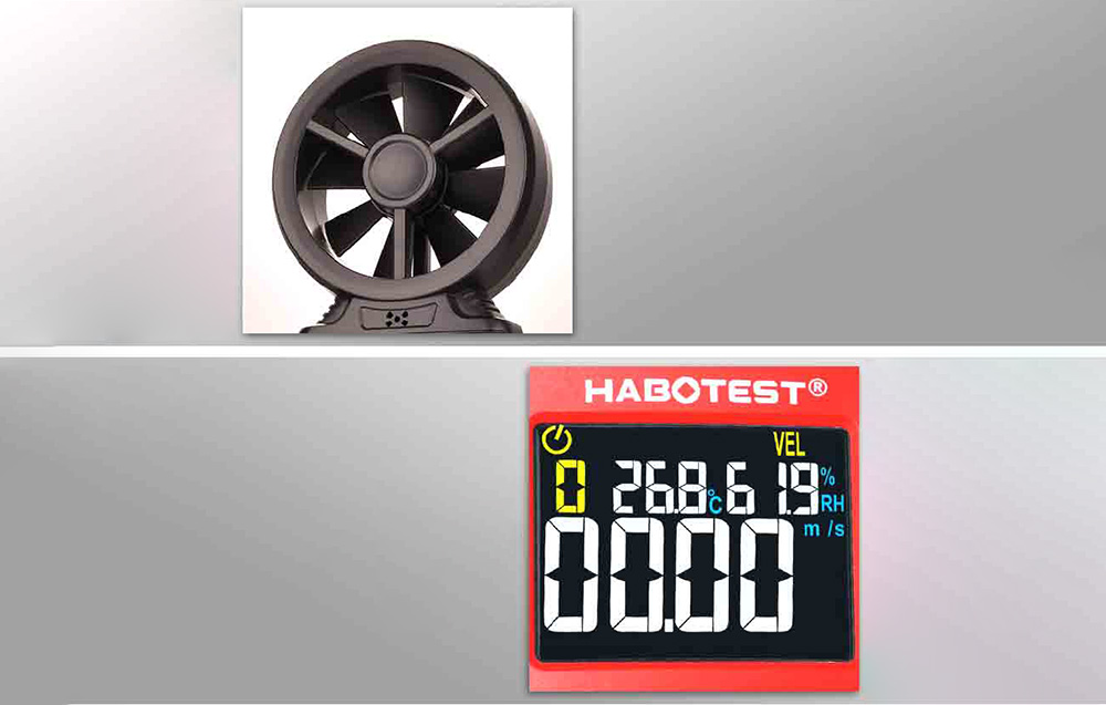 Habotest HT625B digitális anemométer, USB 1