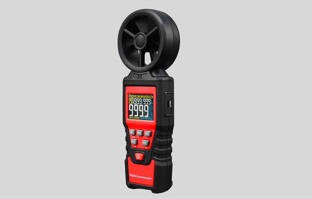 Habotest HT625B digitális anemométer, USB 5