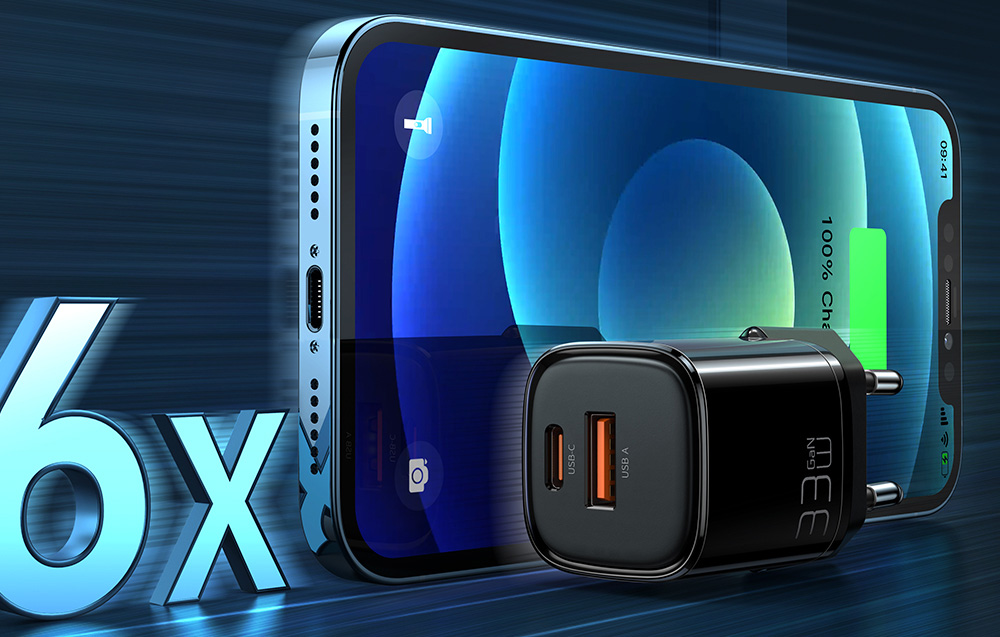 Mcdodo CH-0151 Nano GaN töltő, USB USB-C, 33W, fekete 4