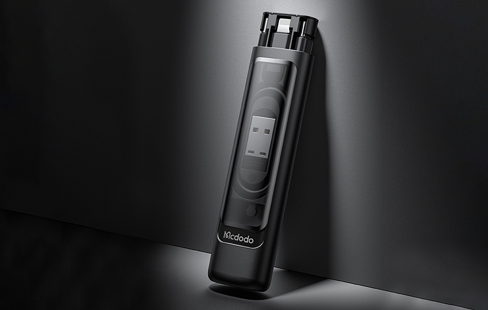 Mcdodo WF-1720 multifunkcionális kiegészítő készlet, 3:1, USB-C - USB-C, USB-C - Lightning, USB-C - Micro USB, fekete 5