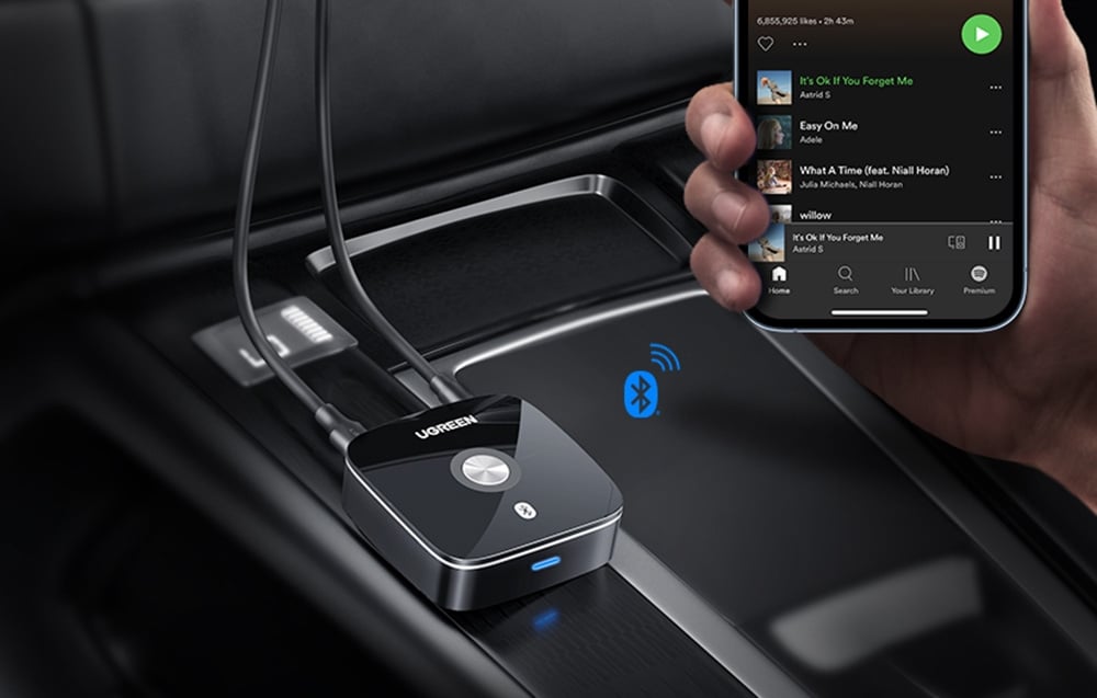 Odbiornik audió USB-C Bluetooth 5.1 Ugreen CM106, 2xRCA + AUX, USB-C 2