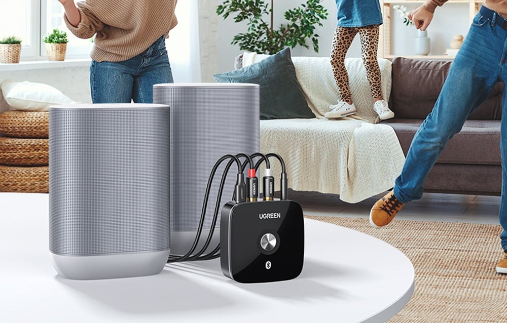 Odbiornik audió USB-C Bluetooth 5.1 Ugreen CM106, 2xRCA + AUX, USB-C 3
