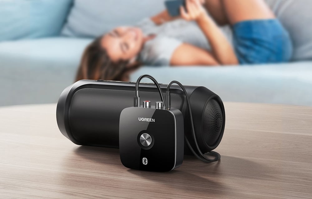 Odbiornik audió USB-C Bluetooth 5.1 Ugreen CM106, 2xRCA + AUX, USB-C 4