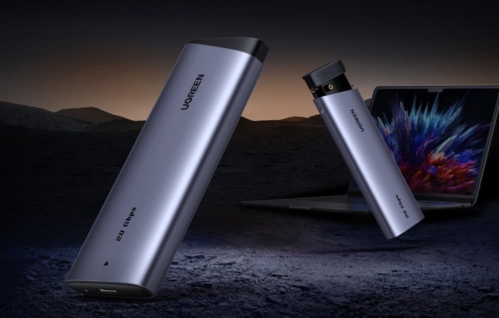 SSD tokozás Ugreen CM767, USB-C, M.2 NVMe/SATA 1