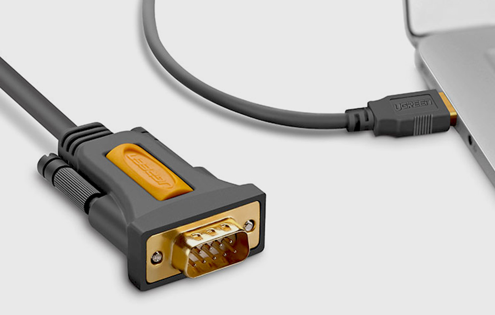 UGREEN Cable USB-C to DB9 RS-232 1m, black 1