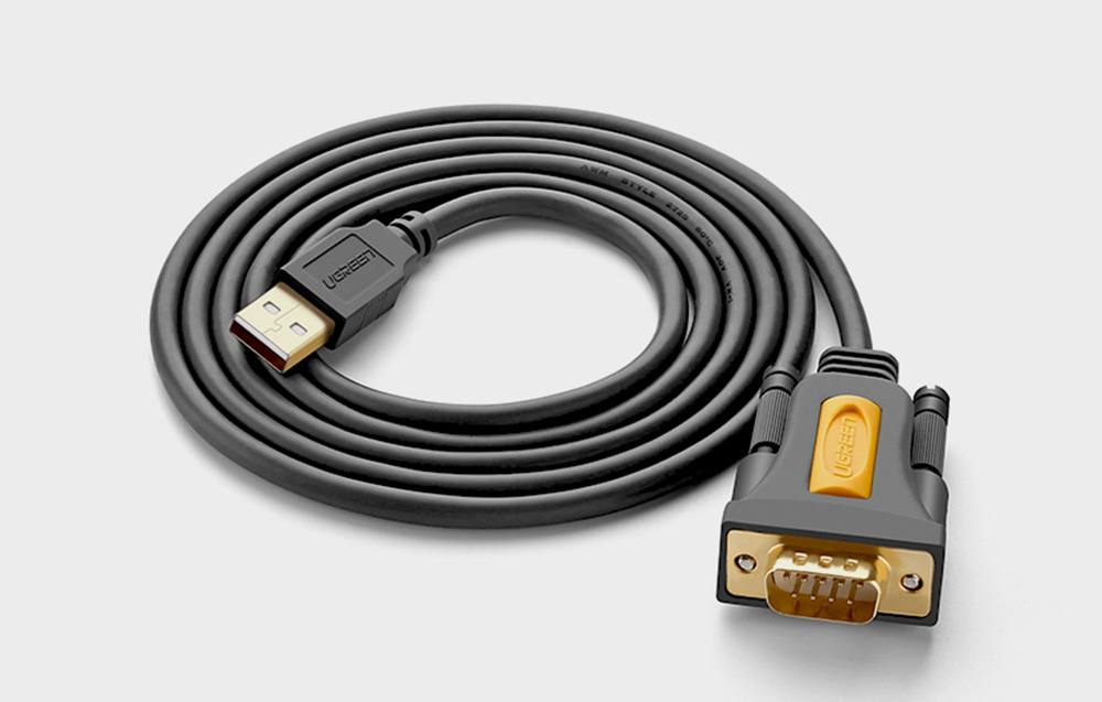 UGREEN Cable USB-C to DB9 RS-232 1m, black 3
