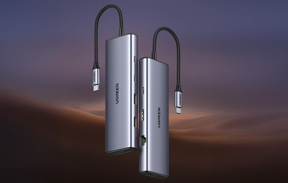 Ugreen CM498 USB-C hub, 3x USB, HDMI, VGA, RJ45, SD/TF, PD 100W 4