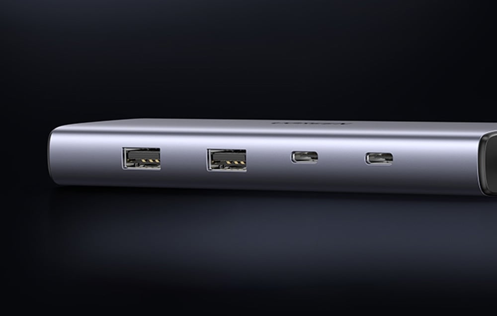 Ugreen CM498 USB-C hub, 3x USB, HDMI, VGA, RJ45, SD/TF, PD 100W 5