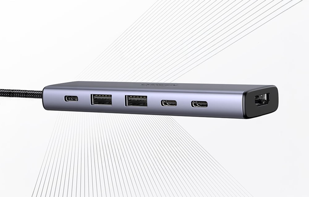 Ugreen CM511 USB-C hub, HDMI 4K 60Hz, 2x USB 3.2, 2x USB-C 3.2, PD 6