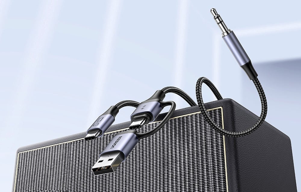 Ugreen CM772 hangkártya, USB-C 3,5 mm-es + USB-C/A-ra 1