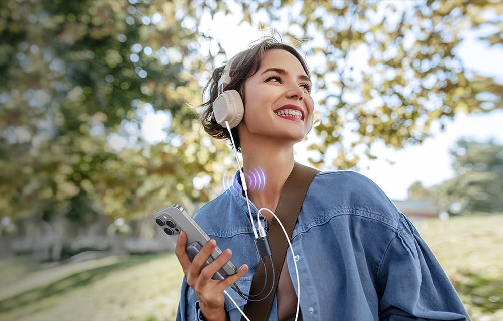 Ugreen CM821 hangkártya, USB-C 2x USB-C-re (fekete) 4