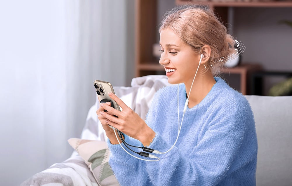 Ugreen CM821 hangkártya, USB-C 2x USB-C-re (fekete) 6