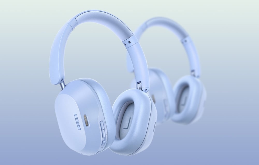 Ugreen HiTune Max 5C vezeték nélküli fejhallgató, hibrid ANC, Bluetooth 5.4 (kék) 5