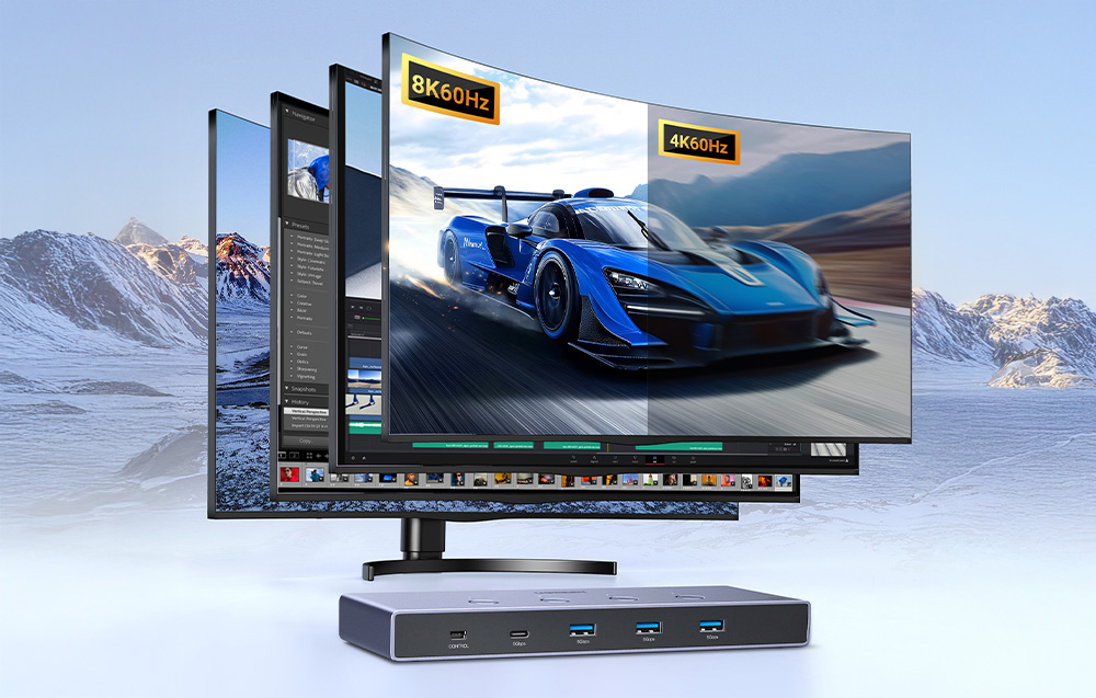 Ugreen KVM kapcsoló AK701 4in1 HDMI, 60Hz 2